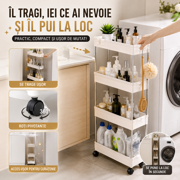 Suport Depozitare Etajere Compact Alb