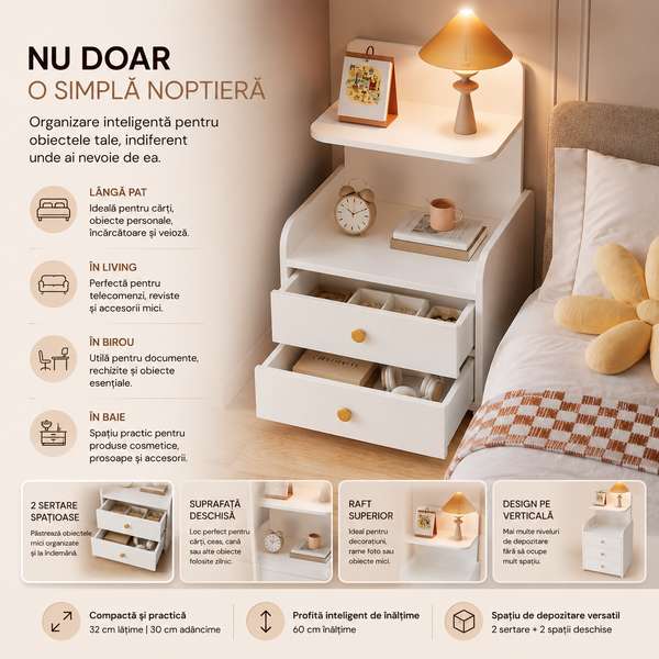 Noptieră Verticală Smart
